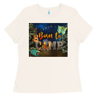 Bone born to camp Ladies Tee - NancyCooperArtShop