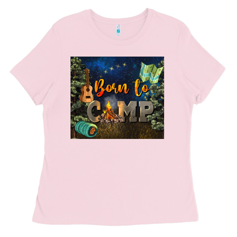 Born To Camp Ladies Tee by NancyCooperArtShop | Teevron