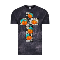 Cloud Black pumpkin cross Vintage Tee - JahusDesignShop