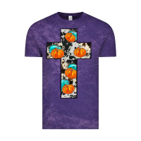 Cloud Purple pumpkin cross Vintage Tee - JahusDesignShop
