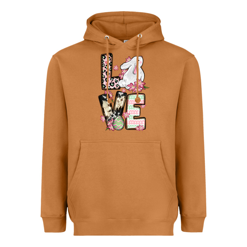 Love Easter Bunny Heavyweight Hoodie by OliviaCreatesArt | Teevron