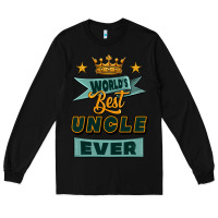 Black world's best uncle ever Long Sleeve Tee - Jasminsmagicworld