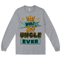 Heather Grey world's best uncle ever Long Sleeve Tee - Jasminsmagicworld