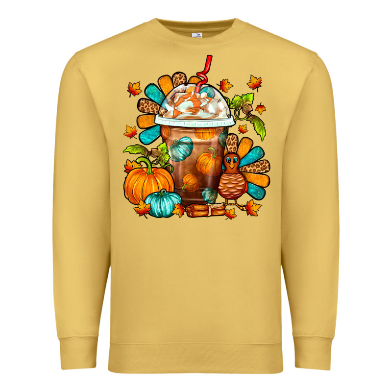 Thanksgiving Frappe Coffee Premium Sweatshirt by FaDigitalArtStudio | Teevron