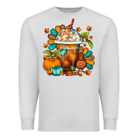 Dove Grey Thanksgiving Frappe Coffee Premium Sweatshirt - FaDigitalArtStudio
