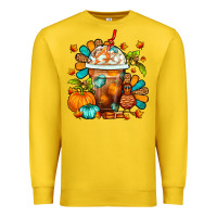 Lemon Thanksgiving Frappe Coffee Premium Sweatshirt - FaDigitalArtStudio
