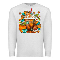 Oatmeal Heather Thanksgiving Frappe Coffee Premium Sweatshirt - FaDigitalArtStudio