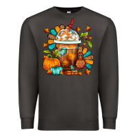 Smoke Thanksgiving Frappe Coffee Premium Sweatshirt - FaDigitalArtStudio