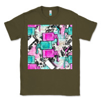 Nail Polish With Cowhide And Plaid Seamless Pattern Bbs Classic Tee | Teevron