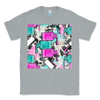 Heather Grey nail polish with cowhide and plaid seamless pattern bbs Classic Tee - BundleAndBundleShop