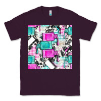 Plum nail polish with cowhide and plaid seamless pattern bbs Classic Tee - BundleAndBundleShop