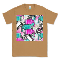 Toasted Coconut nail polish with cowhide and plaid seamless pattern bbs Classic Tee - BundleAndBundleShop