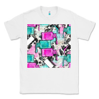 White nail polish with cowhide and plaid seamless pattern bbs Classic Tee - BundleAndBundleShop