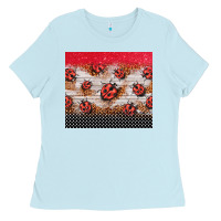 Baby Blue ladybug tumbler Ladies Tee - BarkalooDesign