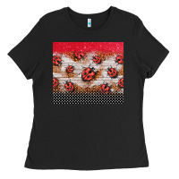 Black ladybug tumbler Ladies Tee - BarkalooDesign