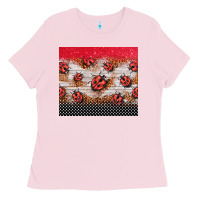 Bubblegum Pink ladybug tumbler Ladies Tee - BarkalooDesign