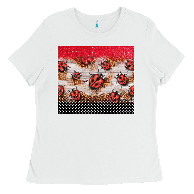 Ladybug Tumbler Ladies Tee by BarkalooDesign | Teevron