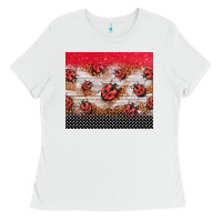 White ladybug tumbler Ladies Tee - BarkalooDesign