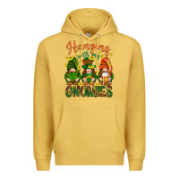 Antique Gold Hanging with my gnomies Premium Hoodie - HowdyJamesFarm