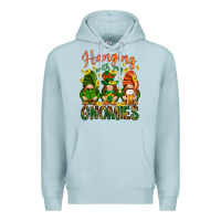 Blue Mist Hanging with my gnomies Premium Hoodie - HowdyJamesFarm