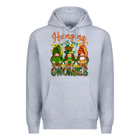 Heather Grey Hanging with my gnomies Premium Hoodie - HowdyJamesFarm