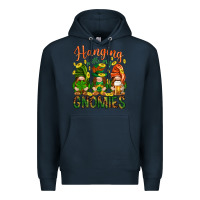 Navy Hanging with my gnomies Premium Hoodie - HowdyJamesFarm