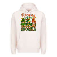Pale Pink Hanging with my gnomies Premium Hoodie - HowdyJamesFarm