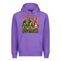 Purple Hanging with my gnomies Premium Hoodie - HowdyJamesFarm