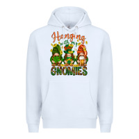 White Hanging with my gnomies Premium Hoodie - HowdyJamesFarm