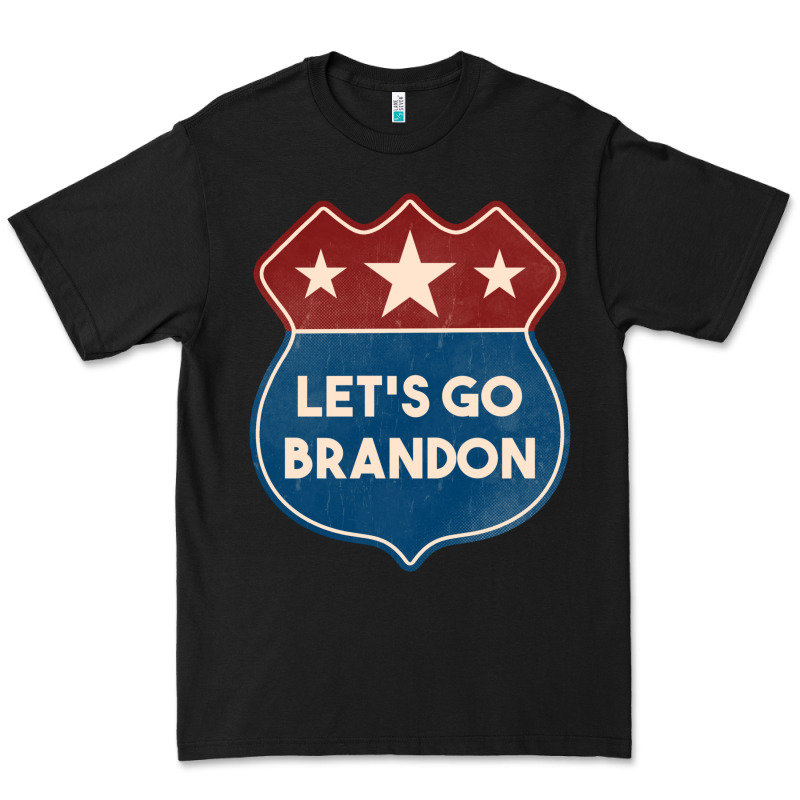 Let's Go Brandon Shield Patch Premium Tee by Jasminsmagicworld | Teevron