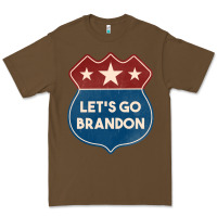 Cacao Let's Go Brandon Shield Patch Premium Tee - Jasminsmagicworld