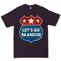 Plum Let's Go Brandon Shield Patch Premium Tee - Jasminsmagicworld