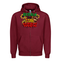Burgundy dream but stay woke juneteenth Zipper Hoodie - CowGirlArtShop