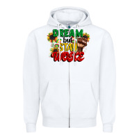 White dream but stay woke juneteenth Zipper Hoodie - CowGirlArtShop