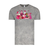 Cloud Rock pink santa coffee Vintage Tee - MaliasSmallBusiness