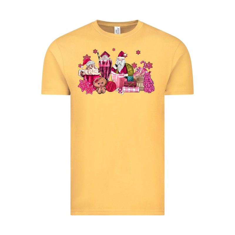 Pink Santa Coffee Vintage Tee by MaliasSmallBusiness | Teevron