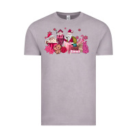Vintage Zinc pink santa coffee Vintage Tee - MaliasSmallBusiness