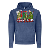 Vintage Denim merry christmas nurse trees Vintage Hoodie - MaliasSmallBusiness