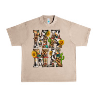 French Oak Western Mama With Sunflowers Urban Heavy Tee - BundleAndBundleShop