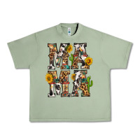 Oil Green Western Mama With Sunflowers Urban Heavy Tee - BundleAndBundleShop