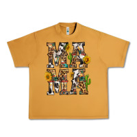 Peanut Butter Western Mama With Sunflowers Urban Heavy Tee - BundleAndBundleShop