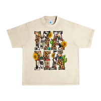 Sandshell Western Mama With Sunflowers Urban Heavy Tee - BundleAndBundleShop