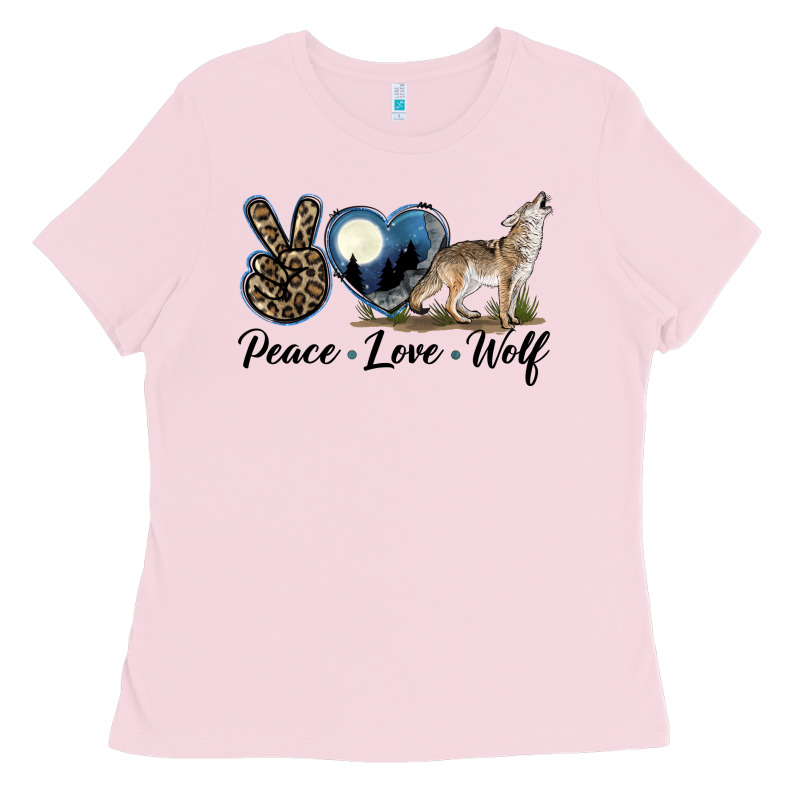 Peace Love Wolf Ladies Tee by LillyAllenDesigns | Teevron