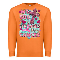 Carrot My God is stronger than Cancer Premium Sweatshirt - FaDigitalArtStudio