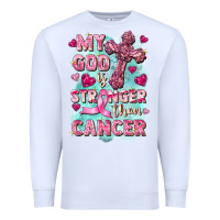 White My God is stronger than Cancer Premium Sweatshirt - FaDigitalArtStudio