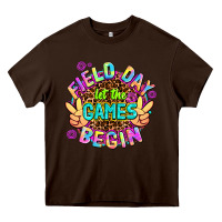 Chocolate Brown field day let the games begin Heavy Core Tee - AdoDesignShop