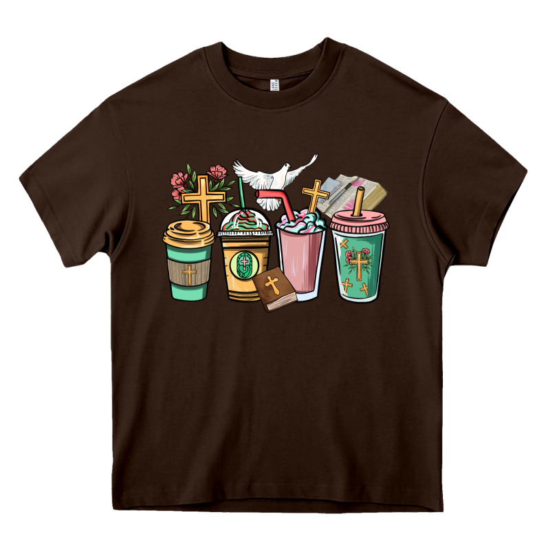 Faith Coffee Cups Heavy Core Tee by NancyCooperArtShop | Teevron