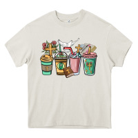 Cream faith coffee cups Heavy Core Tee - NancyCooperArtShop