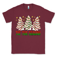 Burgundy tis' the season with christmas cakes  bbs Classic Tee - BundleAndBundleShop
