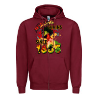 Burgundy breaking chains since 1865 Zipper Hoodie - CowGirlArtShop
